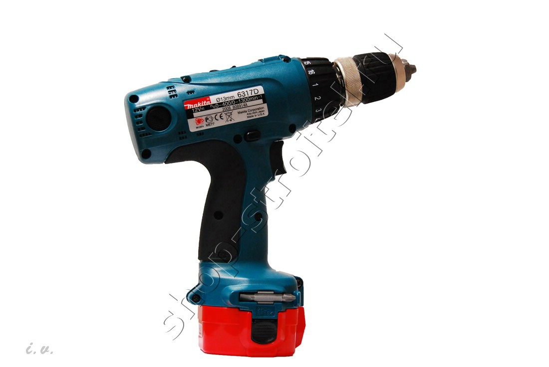 Увеличенная фотография Аккумуляторная дрель шуруповерт Makita 6317 DWAE